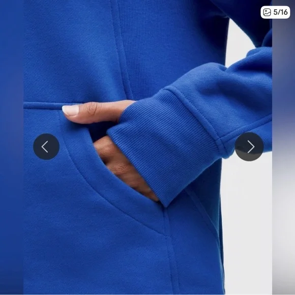 Lululemon Scuba Oversized Funnel-Neck Half zip Long Cerulean Blue XL/XXL - Picture 3 of 11